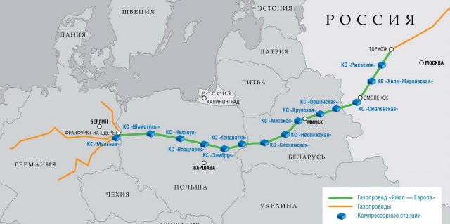 Польша приостановила прием российского газа из газопровода «Ямал-Европа»
